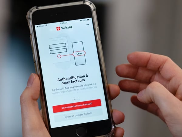 mobile wallet or app showing Swiss ID - National decentralized identity
