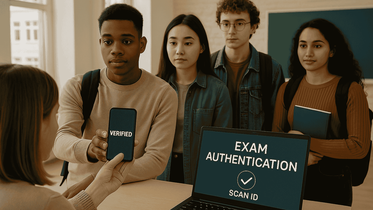 universities authenticating themselves to an exam using DID