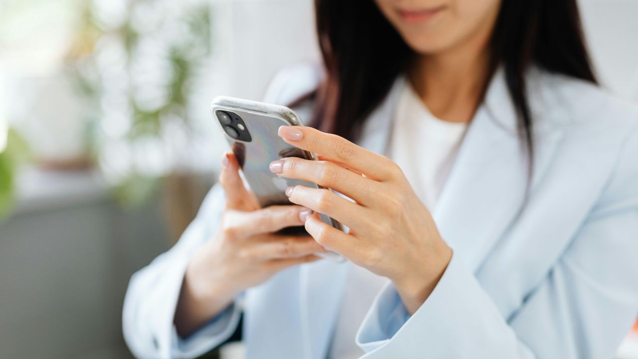 person using a digital ID on a mobile device
